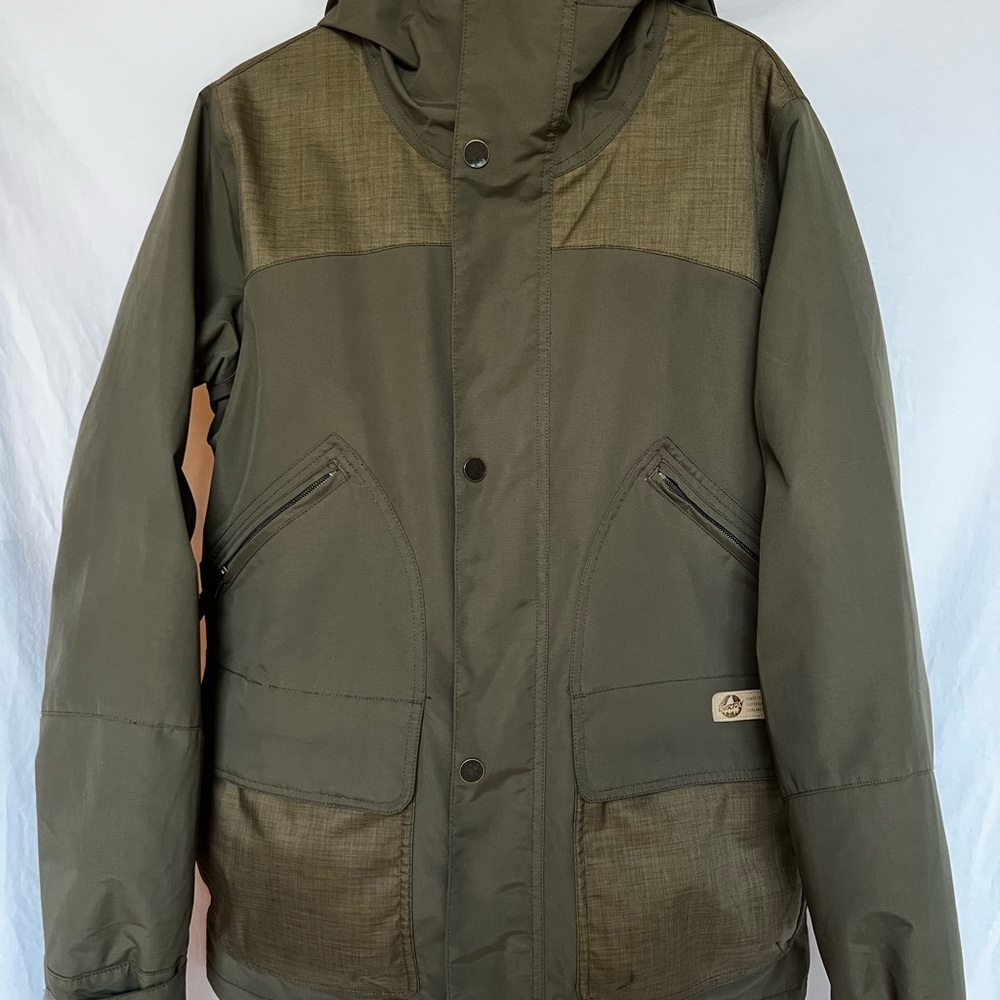 Burton womens snowboarding jacket, olive green, medium